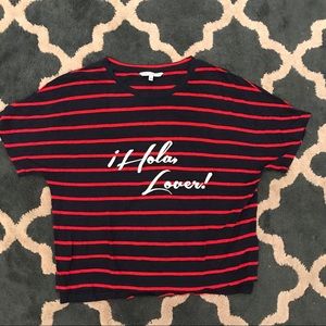 Rebecca Minkoff stripe graphic top large